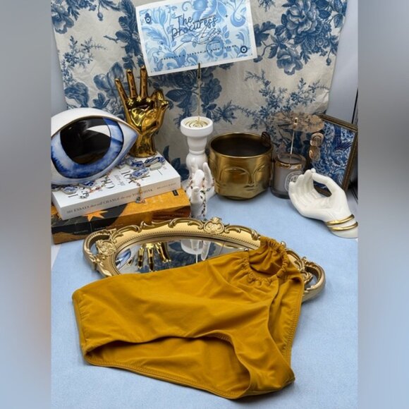 🆕 CHRISTOPHER ESBER 🧿 NWOT U Prong Swim Brief, Mustard, Sz AU 10 US 6 - Picture 2 of 16